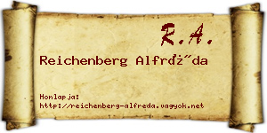 Reichenberg Alfréda névjegykártya